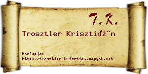 Trosztler Krisztián névjegykártya